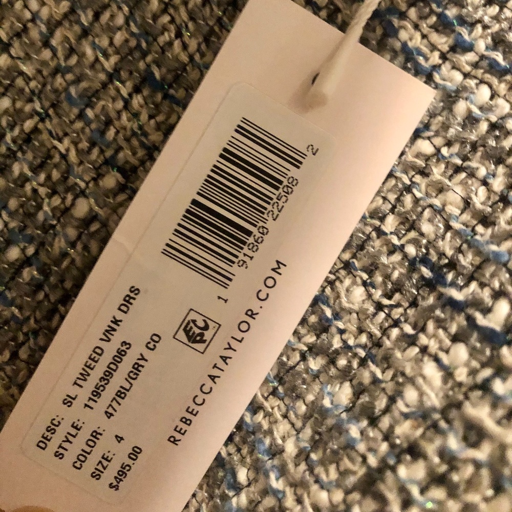 BNWT Rebecca Taylor Tweed Sleeveless Shift Dress - Picture 7 of 7